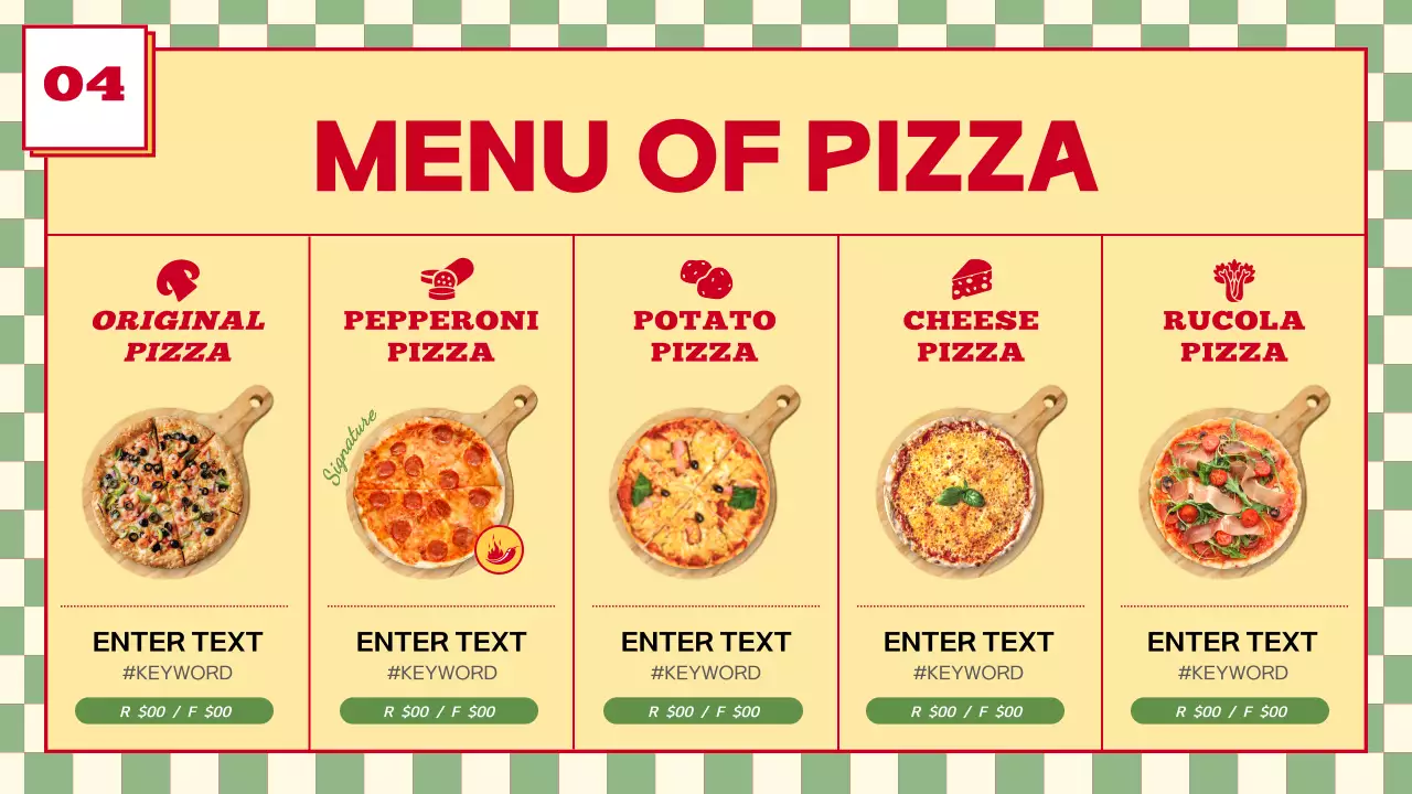 레드 빈티지 피자 사업 계획 프레젠테이션