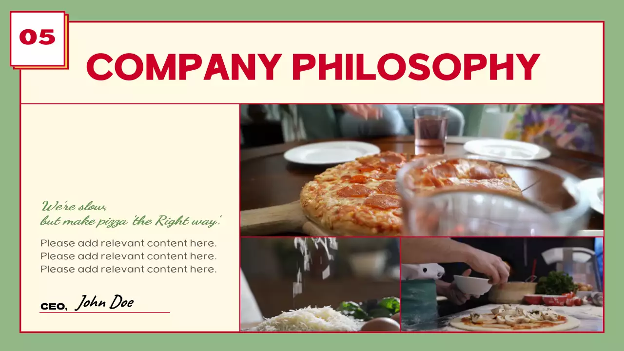 레드 빈티지 피자 사업 계획 프레젠테이션