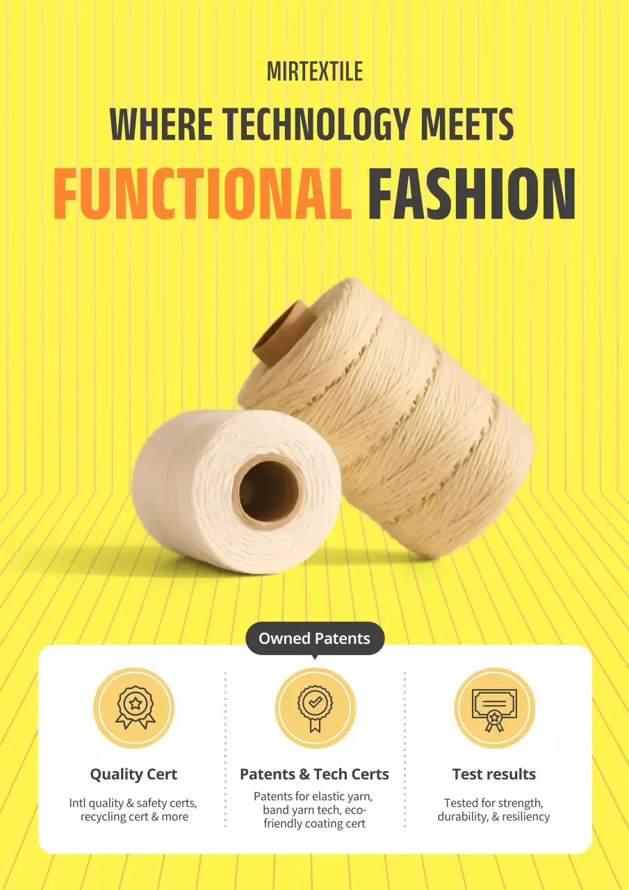 Yellow modern textile promotion advertisement