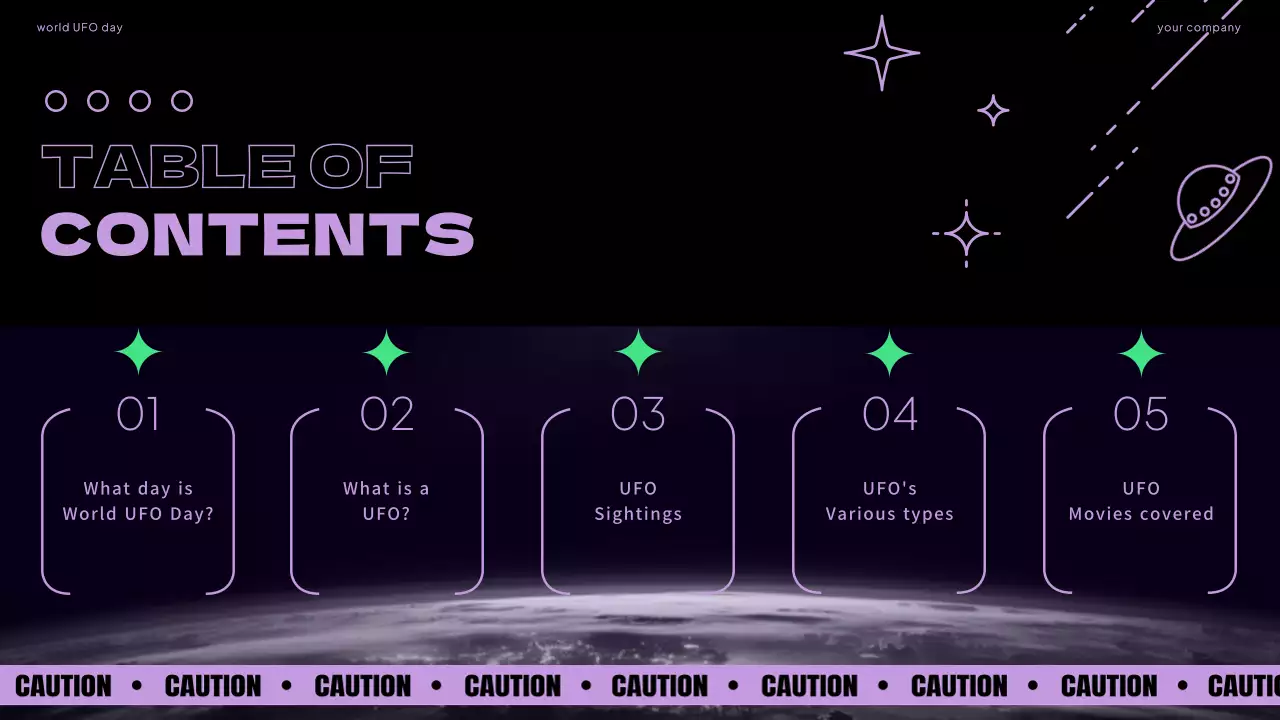 Black Modern Ufo Event Presentation