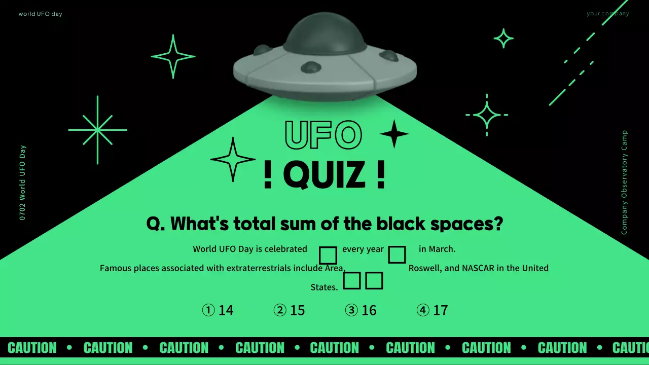 Black Modern Ufo Event Presentation