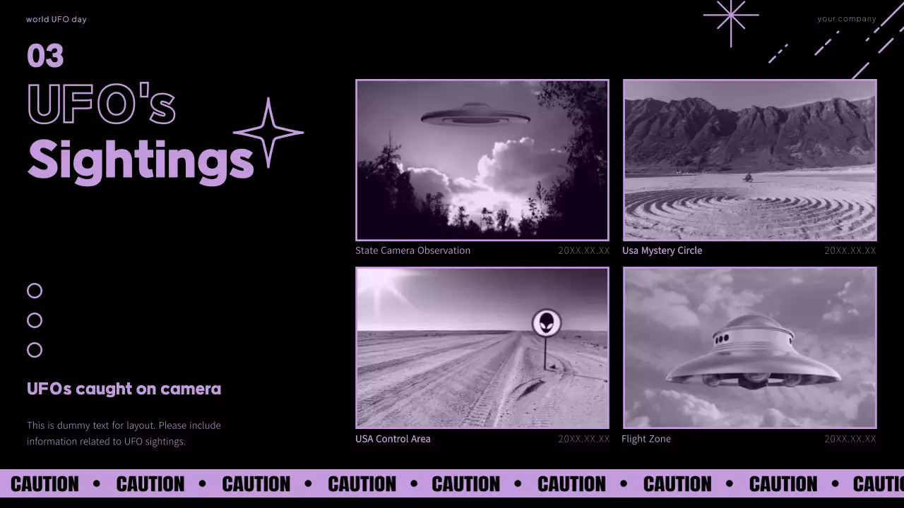 Black Modern Ufo Event Presentation