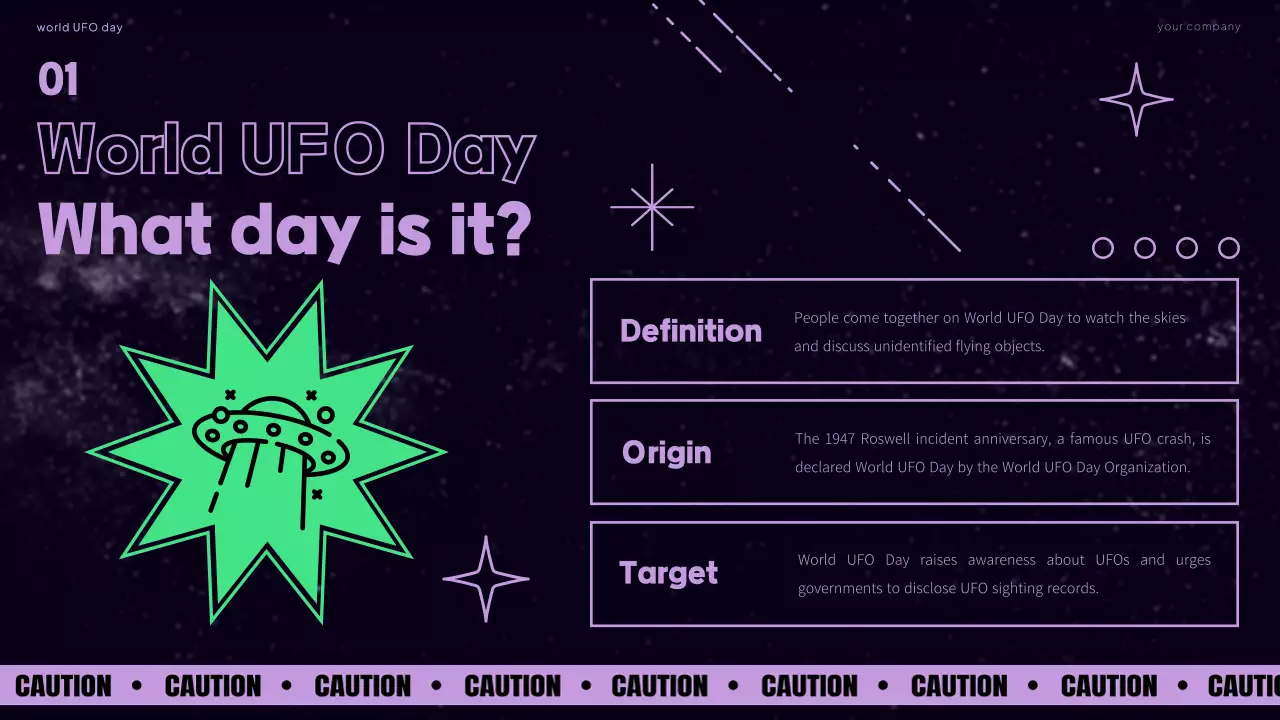 Black Modern Ufo Event Presentation