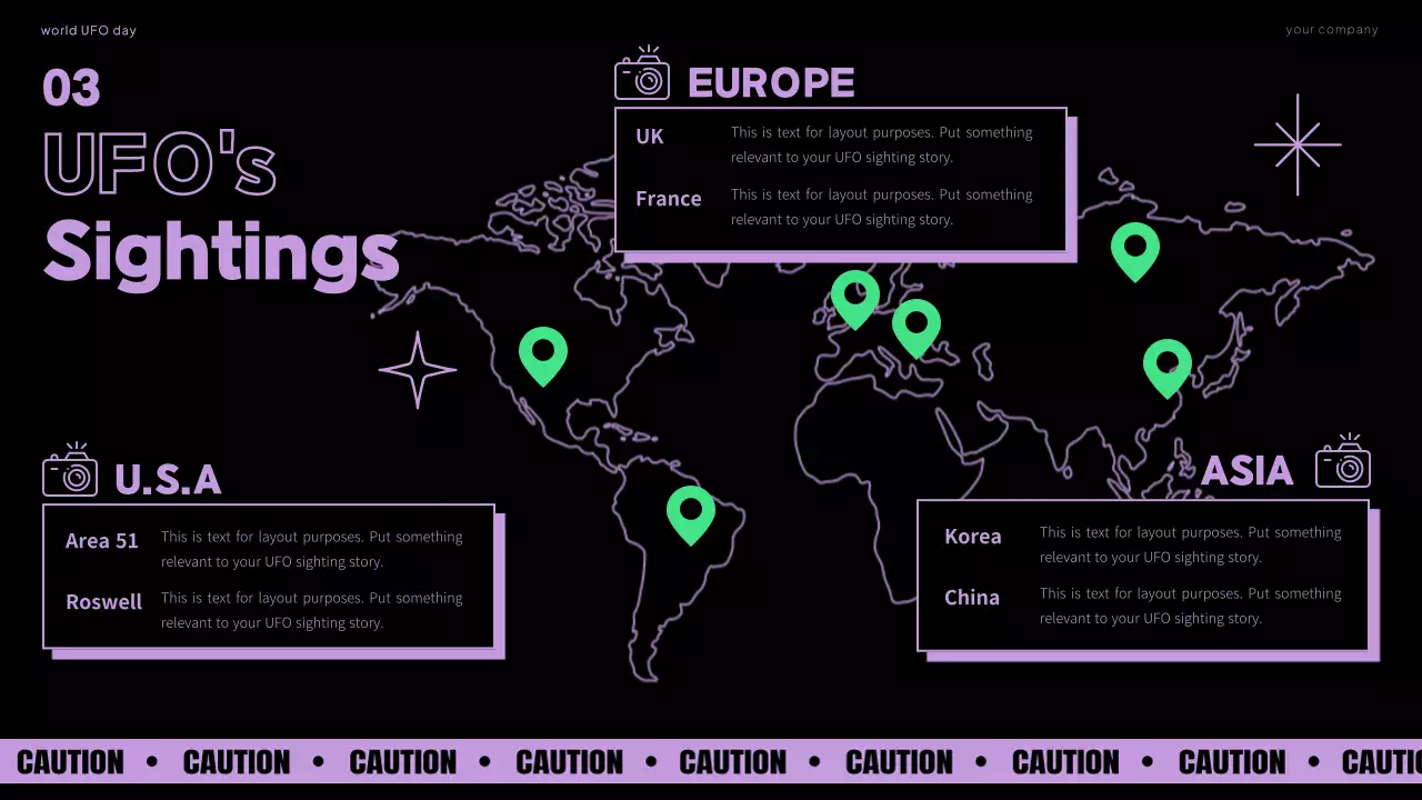 Black Modern Ufo Event Presentation