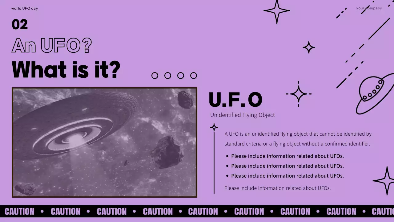 Black Modern Ufo Event Presentation