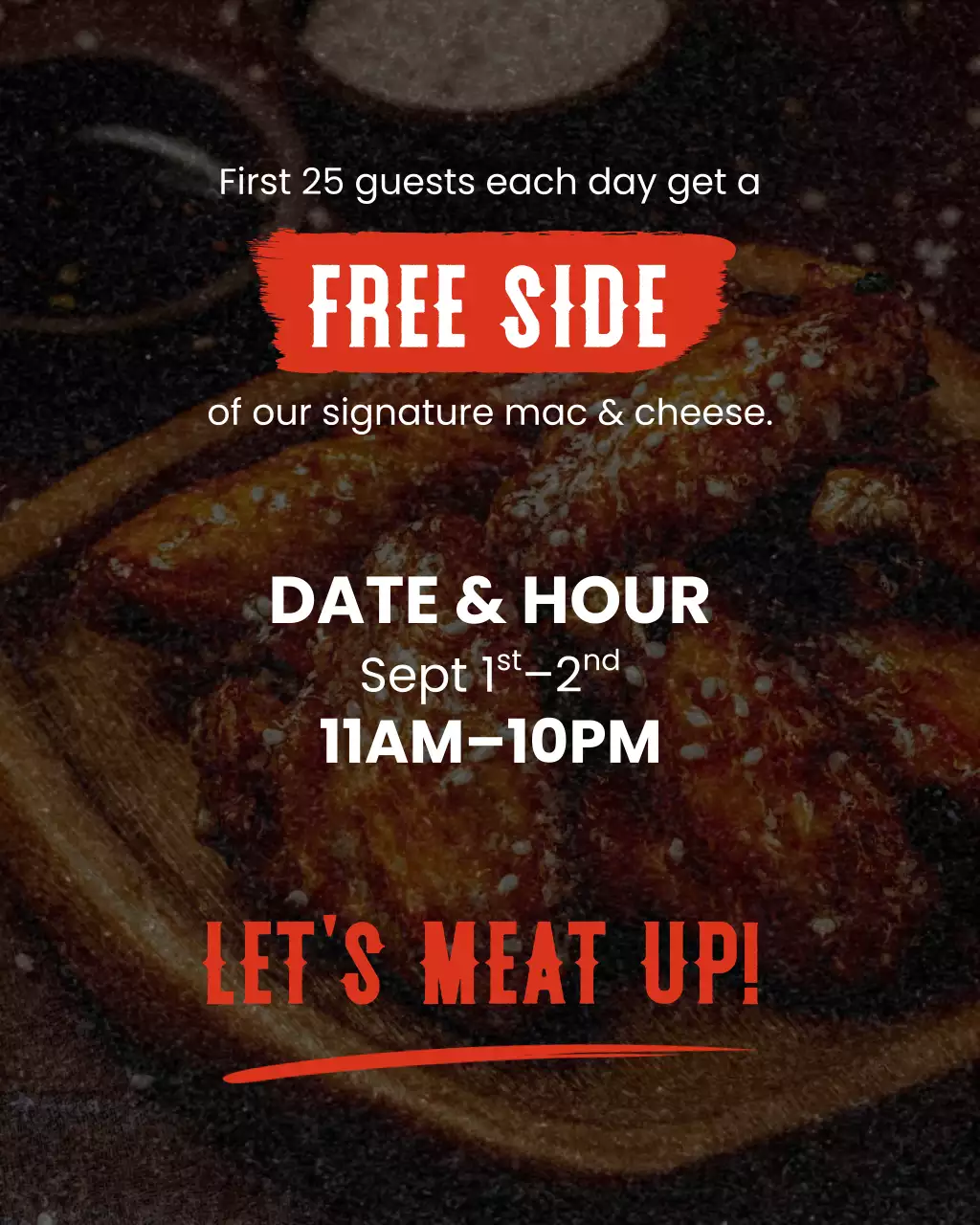 Retro BBQ event Instagram Post