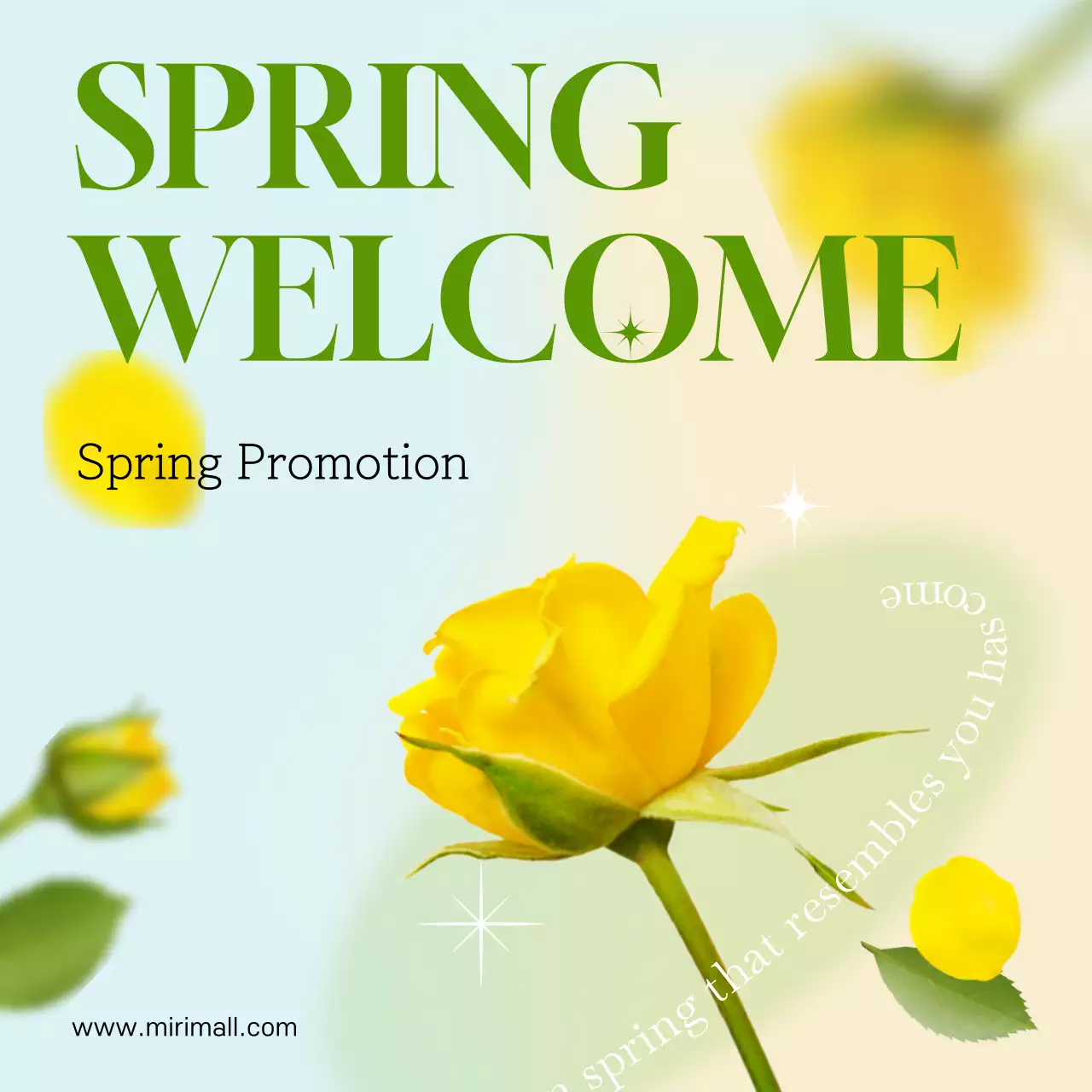 Fresh green and yellow spring event