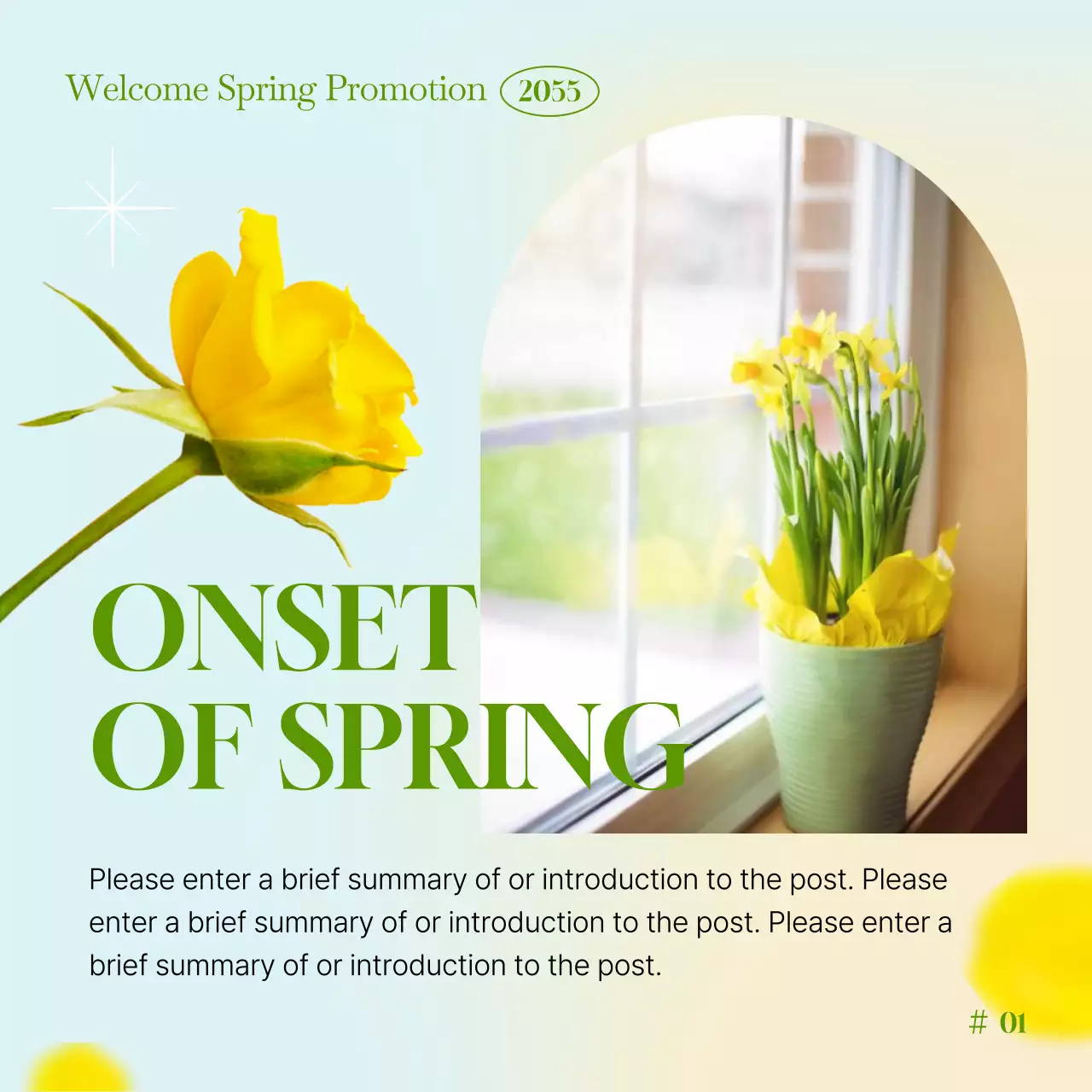Fresh green and yellow spring event