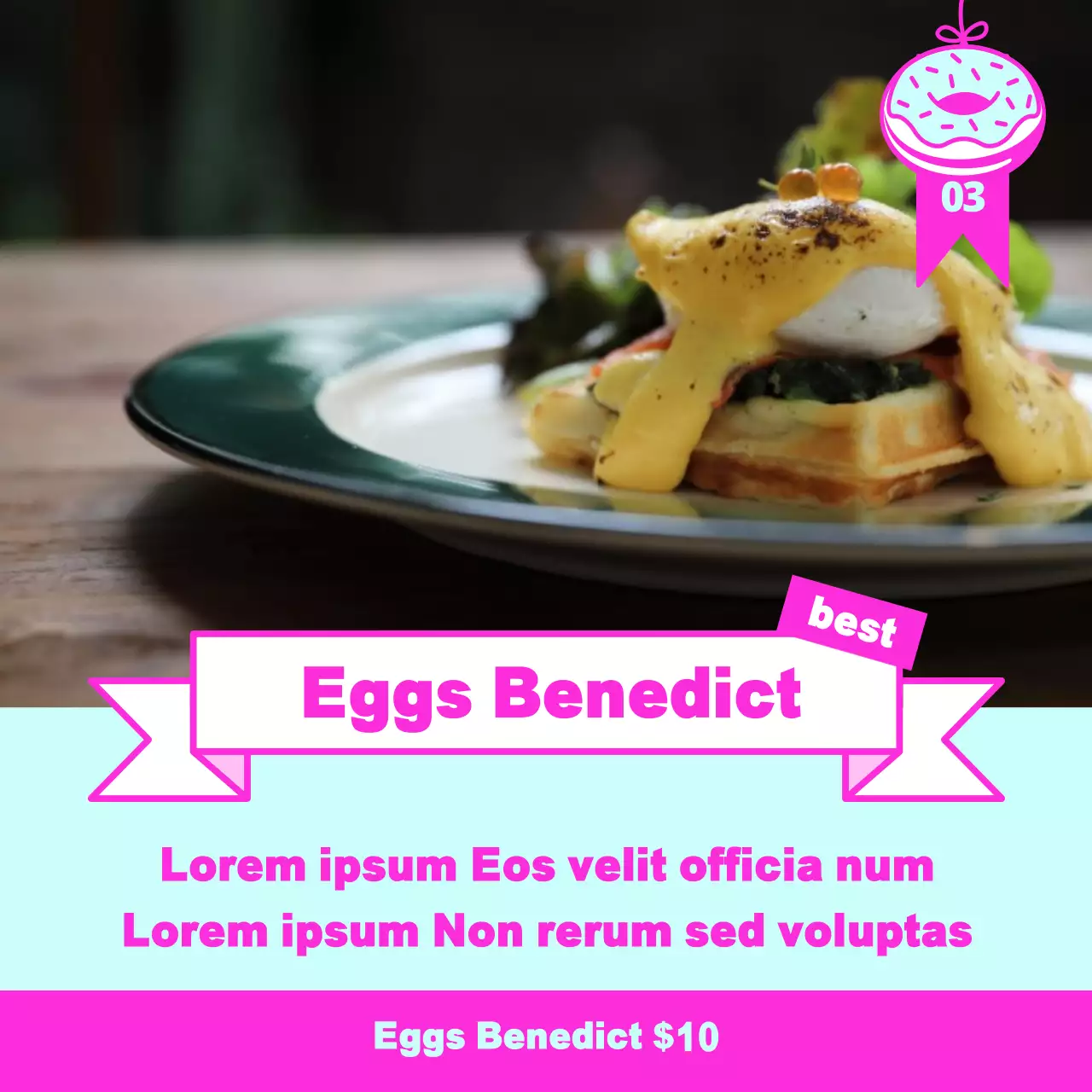 Pink Trendy Food Promotion Instagram Carousel