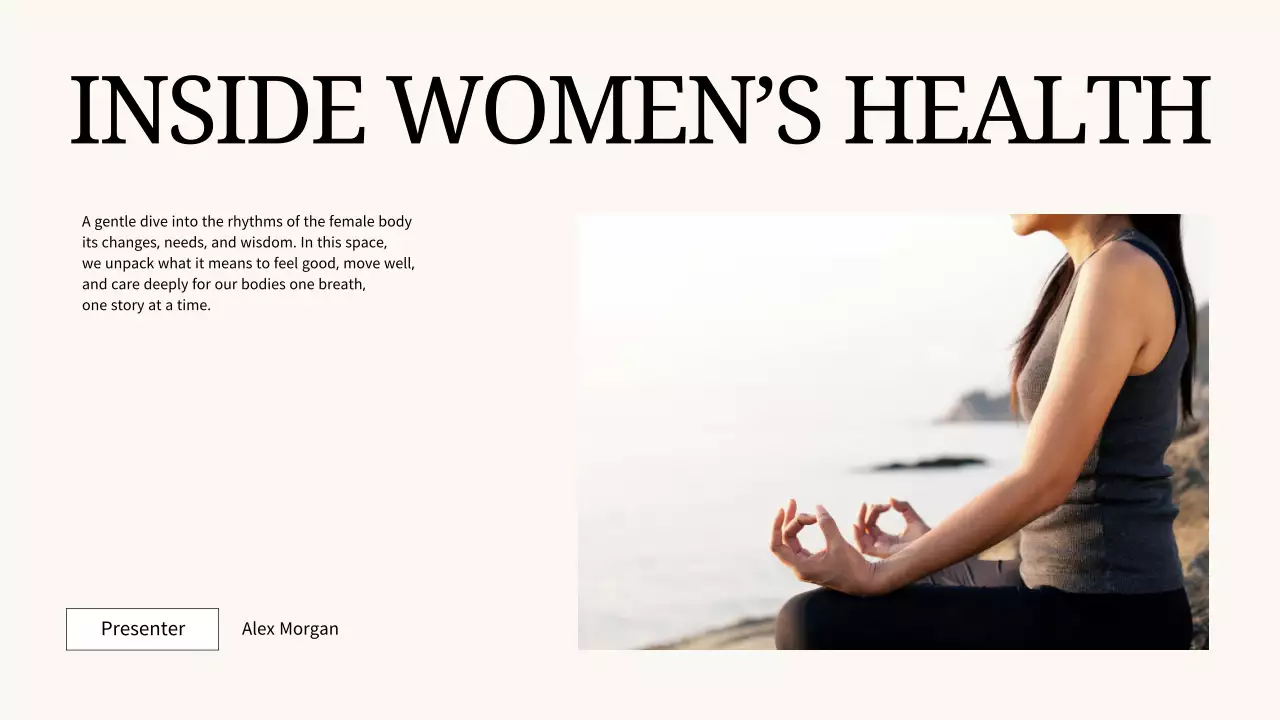 Beige Modern Wellness Lecture Presentation