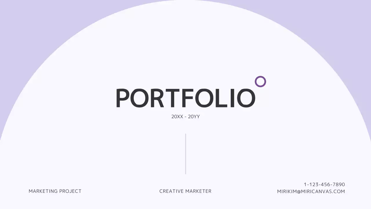 A clean marketing design portfolio