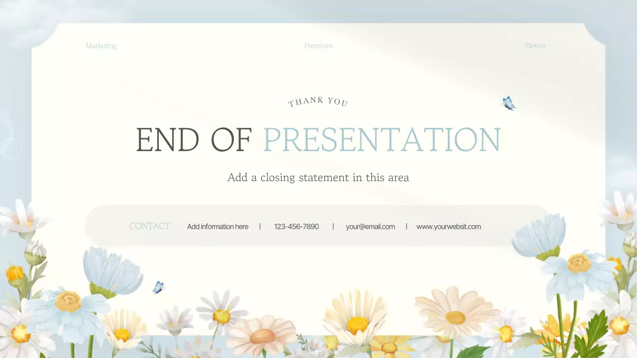 베이지색 꽃 템플릿 프레젠테이션