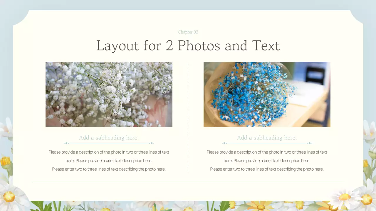 베이지색 꽃 템플릿 프레젠테이션