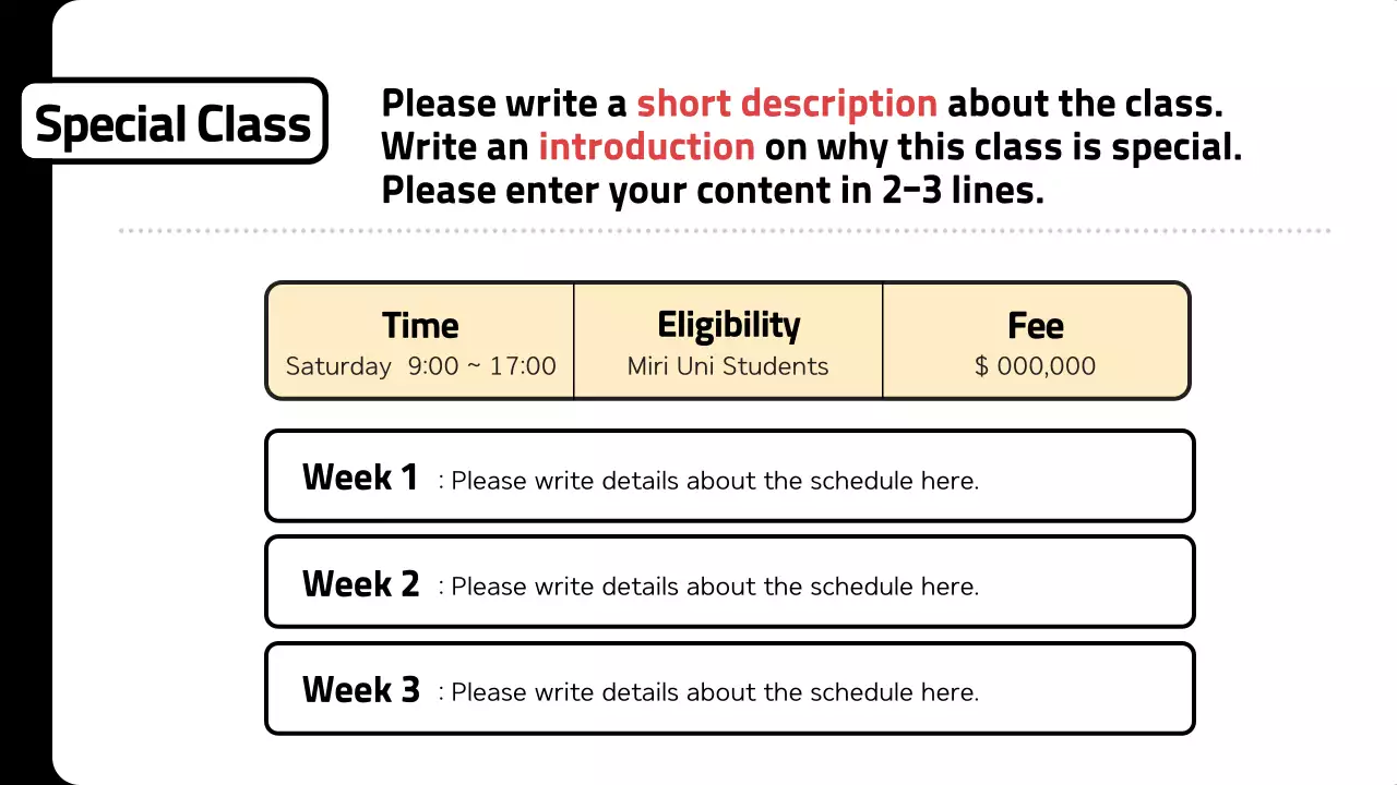 Orange Simple School Announcement Presentation