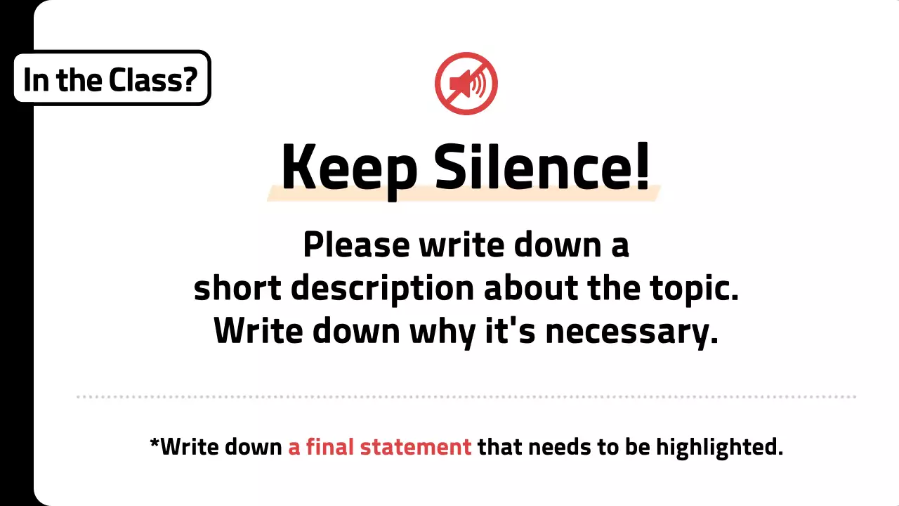 Orange Simple School Announcement Presentation