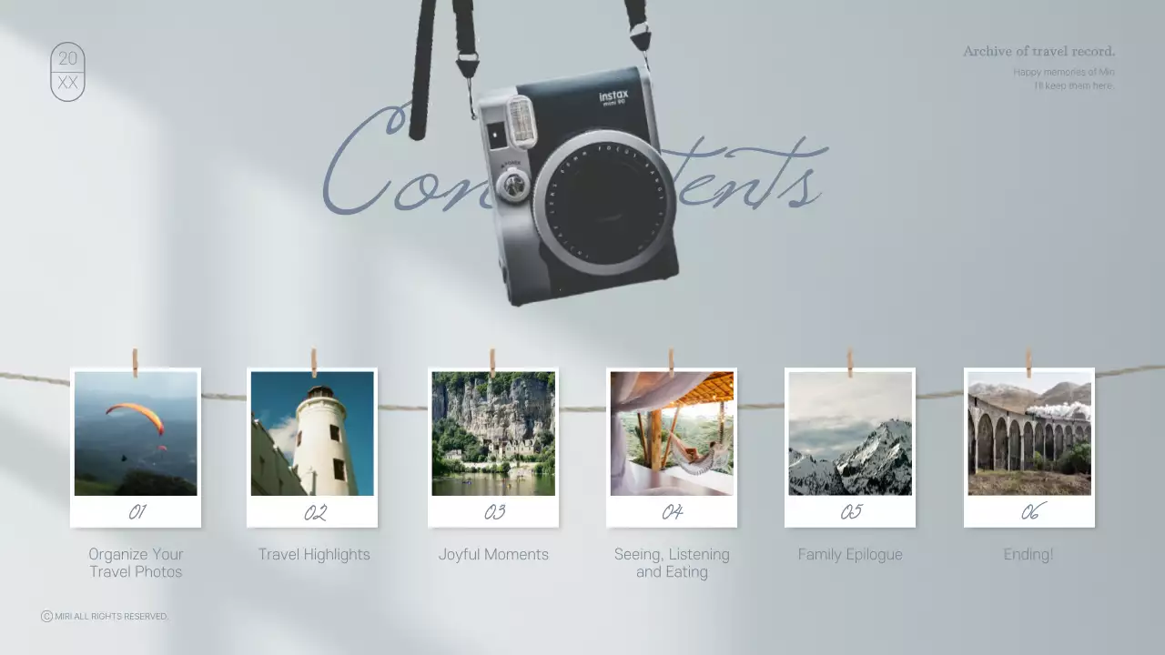 베이지 미니멀 여행 일기 프레젠테이션