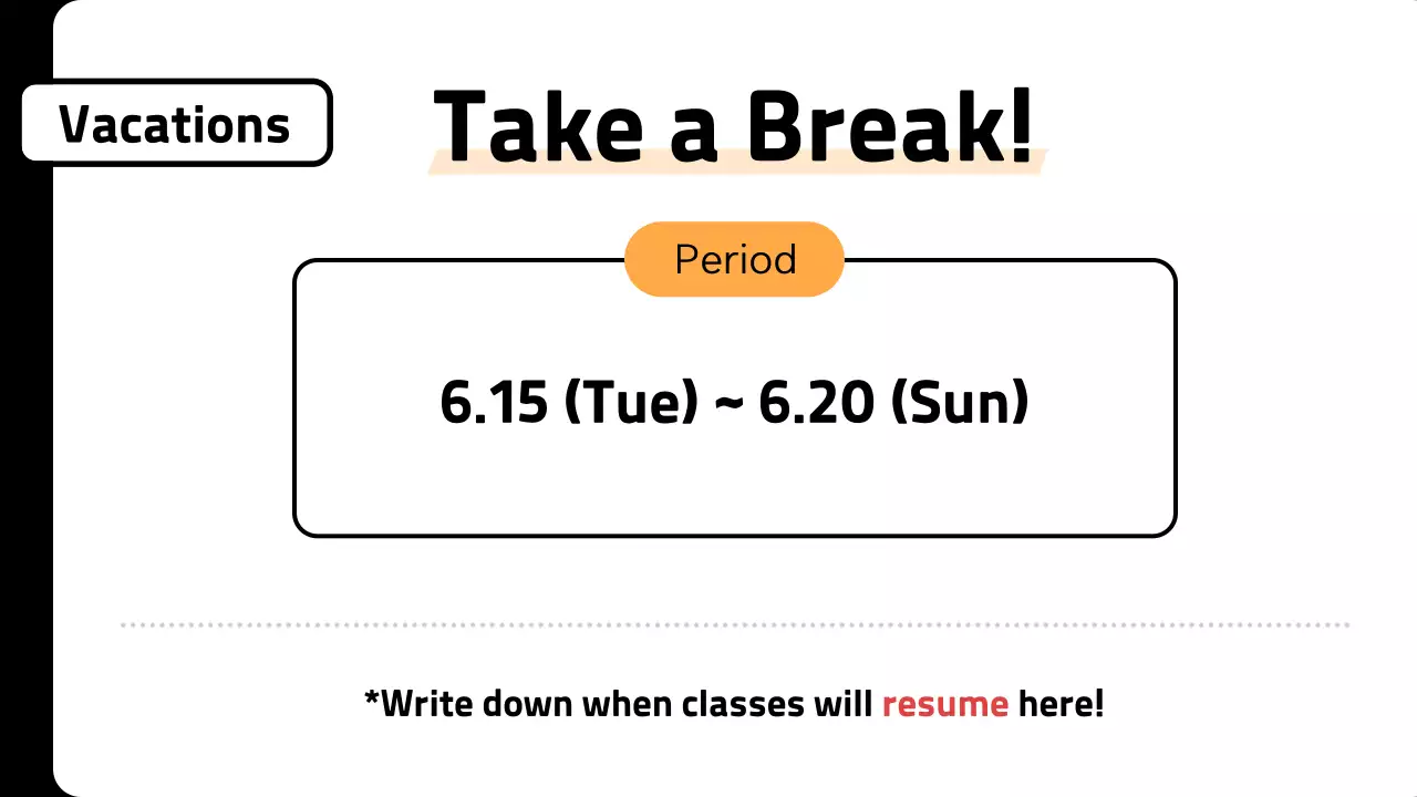 Orange Simple School Announcement Presentation