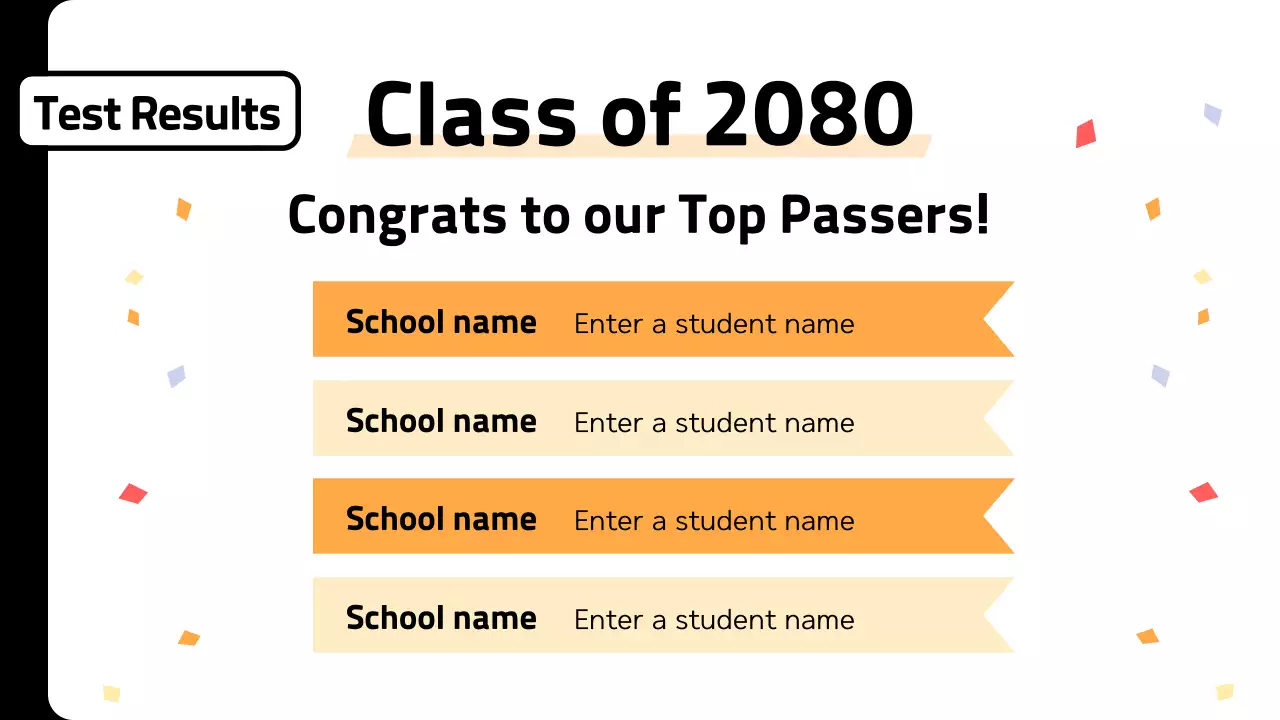 Orange Simple School Announcement Presentation