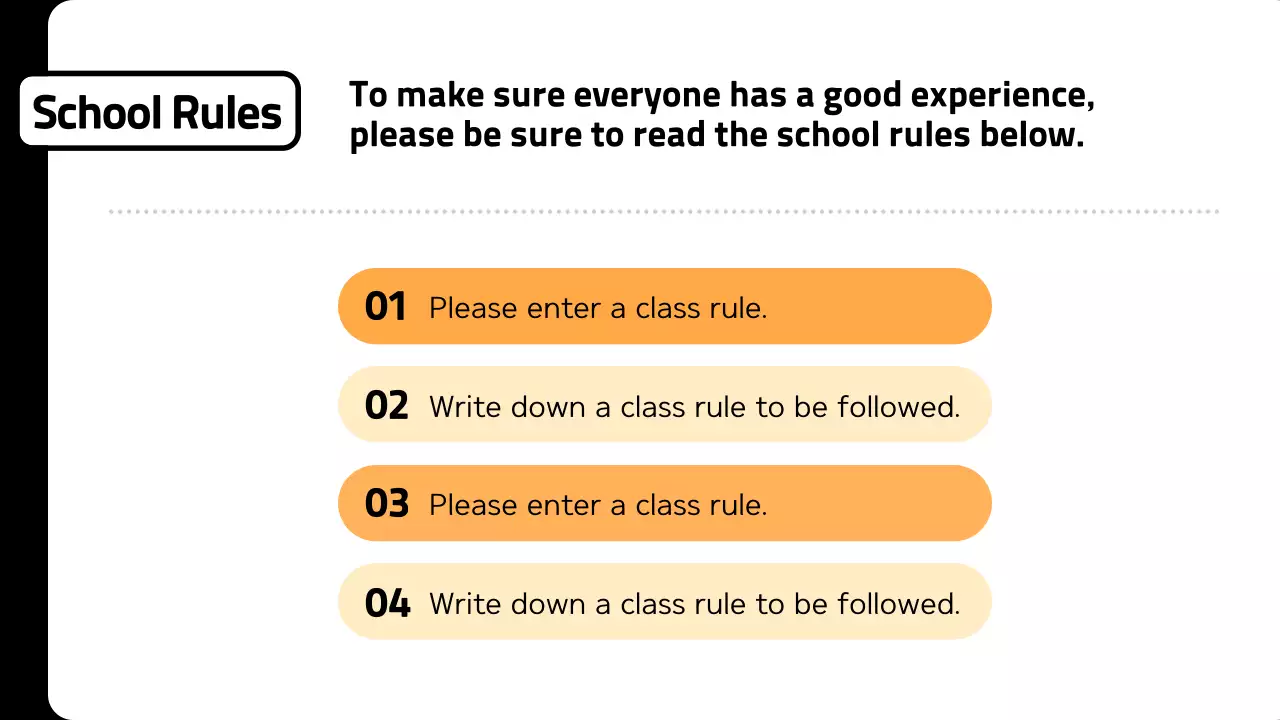 Orange Simple School Announcement Presentation