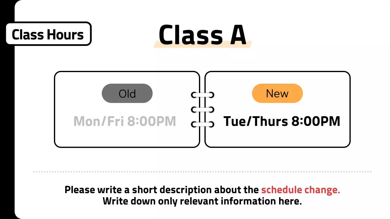 Orange Simple School Announcement Presentation