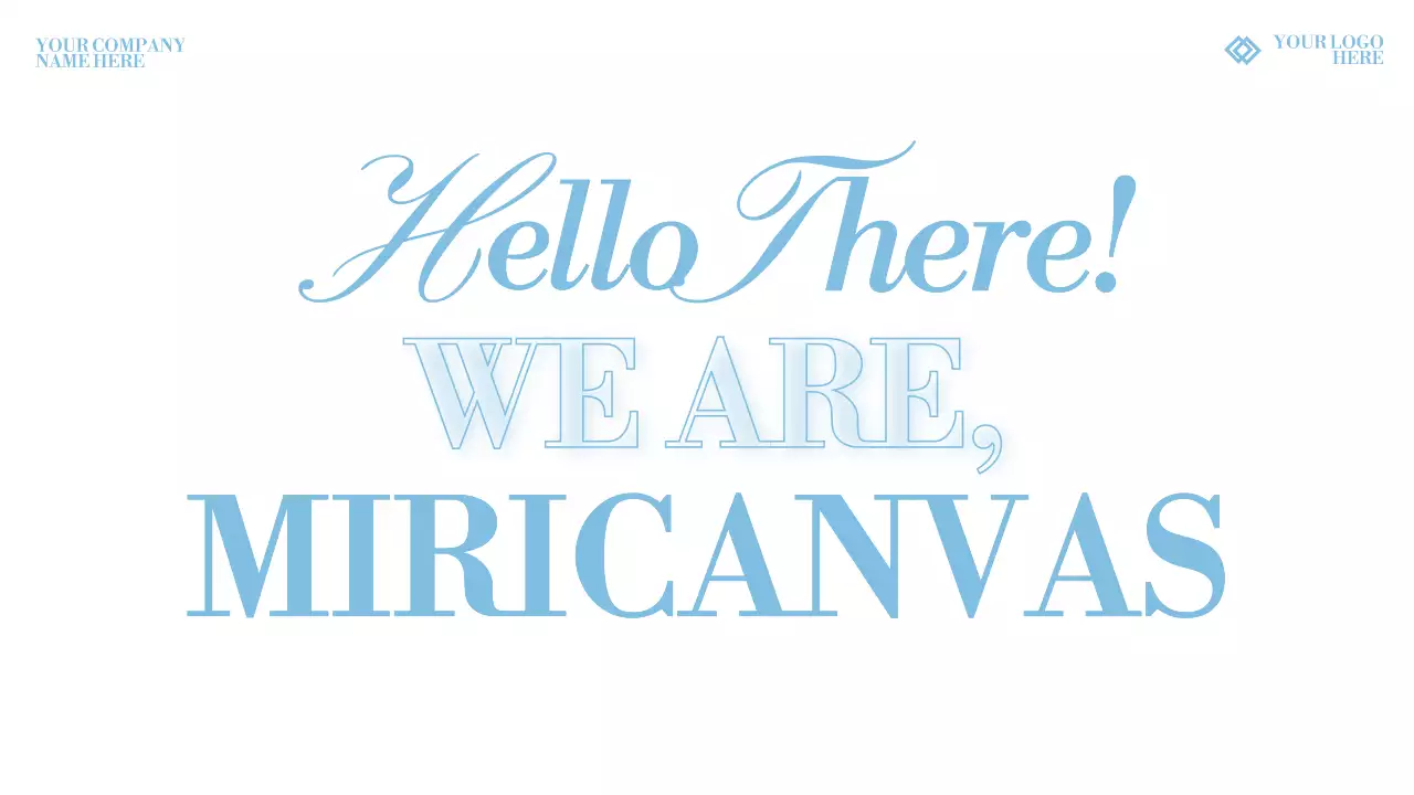 화이트와 하늘색의 모션효과가 들어간 심플 깔끔한 비즈니스 브랜드 소개