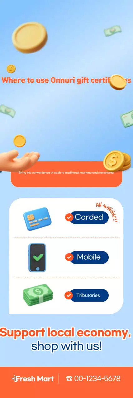 Sky blue clean traditional market promotion