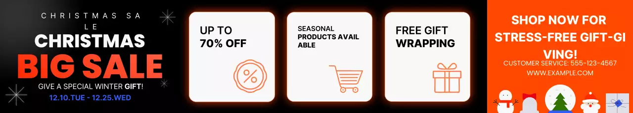 Promoção de Natal Moderno em Preto