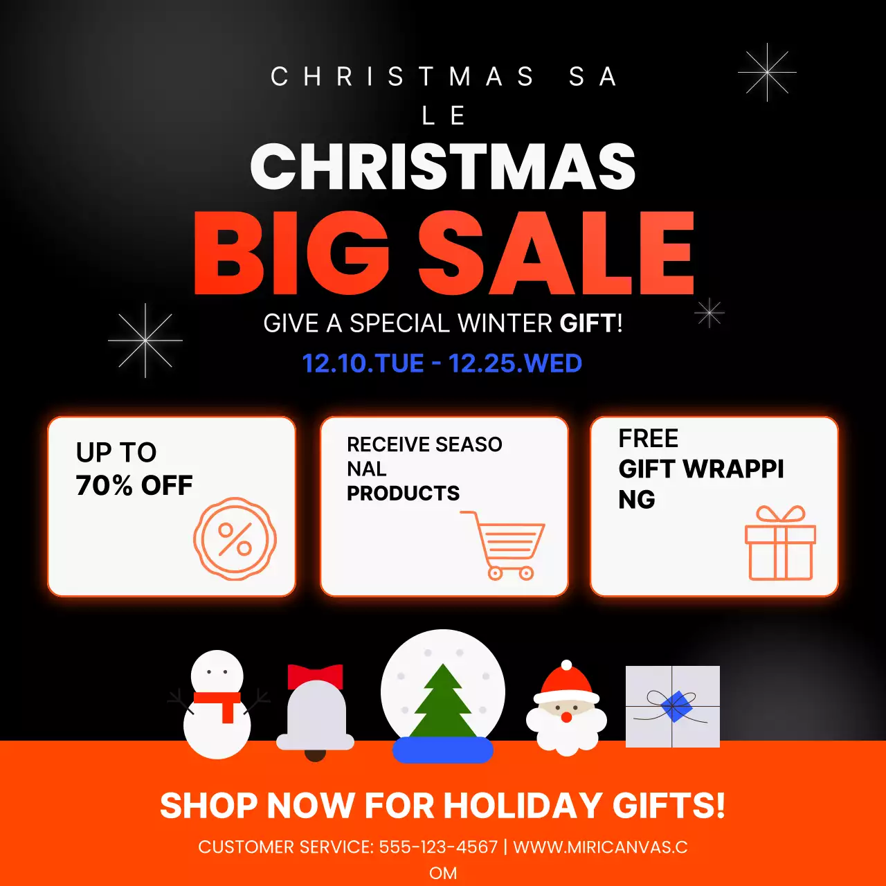 Obral Natal Modern Hitam