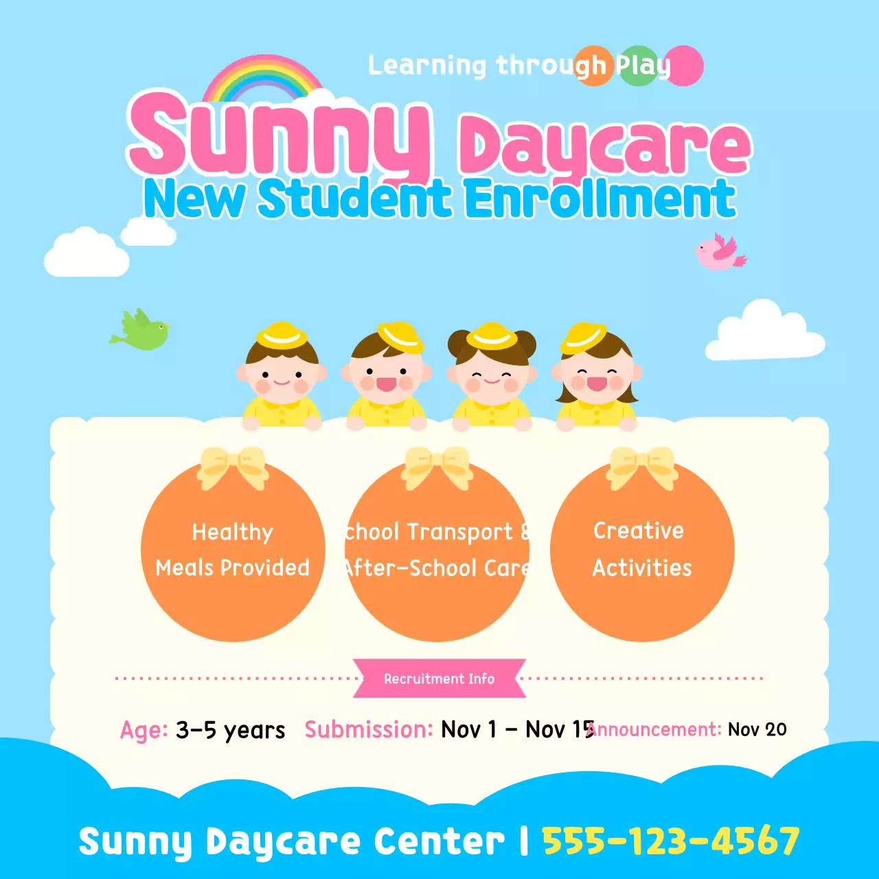 Sky Blue Baby Daycare Center Recruitment