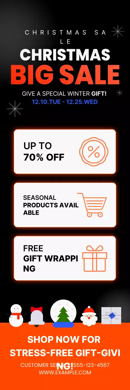 Promoção de Natal Moderno em Preto