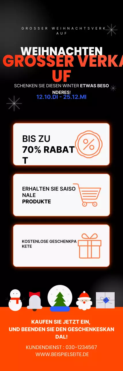 Black Modern Christmas Sale