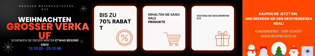 Black Modern Christmas Sale