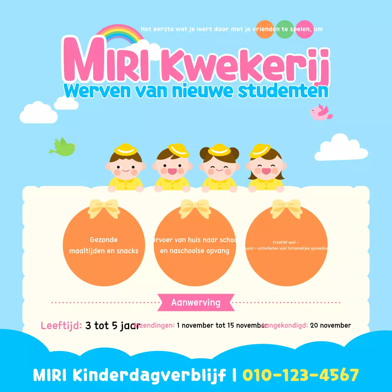 Werving Sky Blue Baby Daycare Center