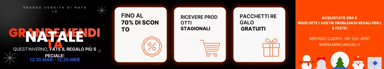 Saldi di Natale moderni e neri