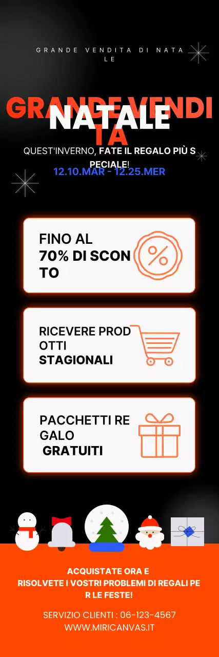 Saldi di Natale moderni e neri