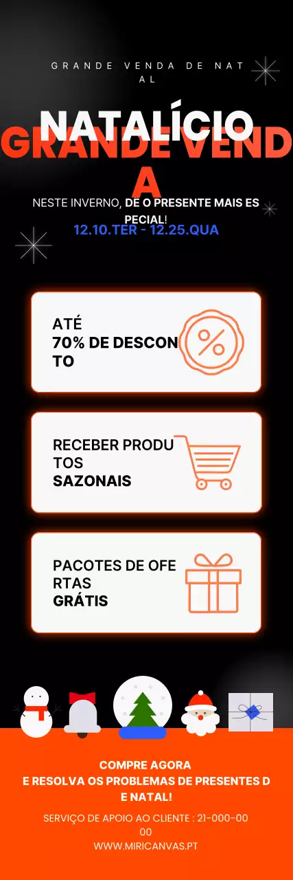 Promoção de Natal Moderno em Preto
