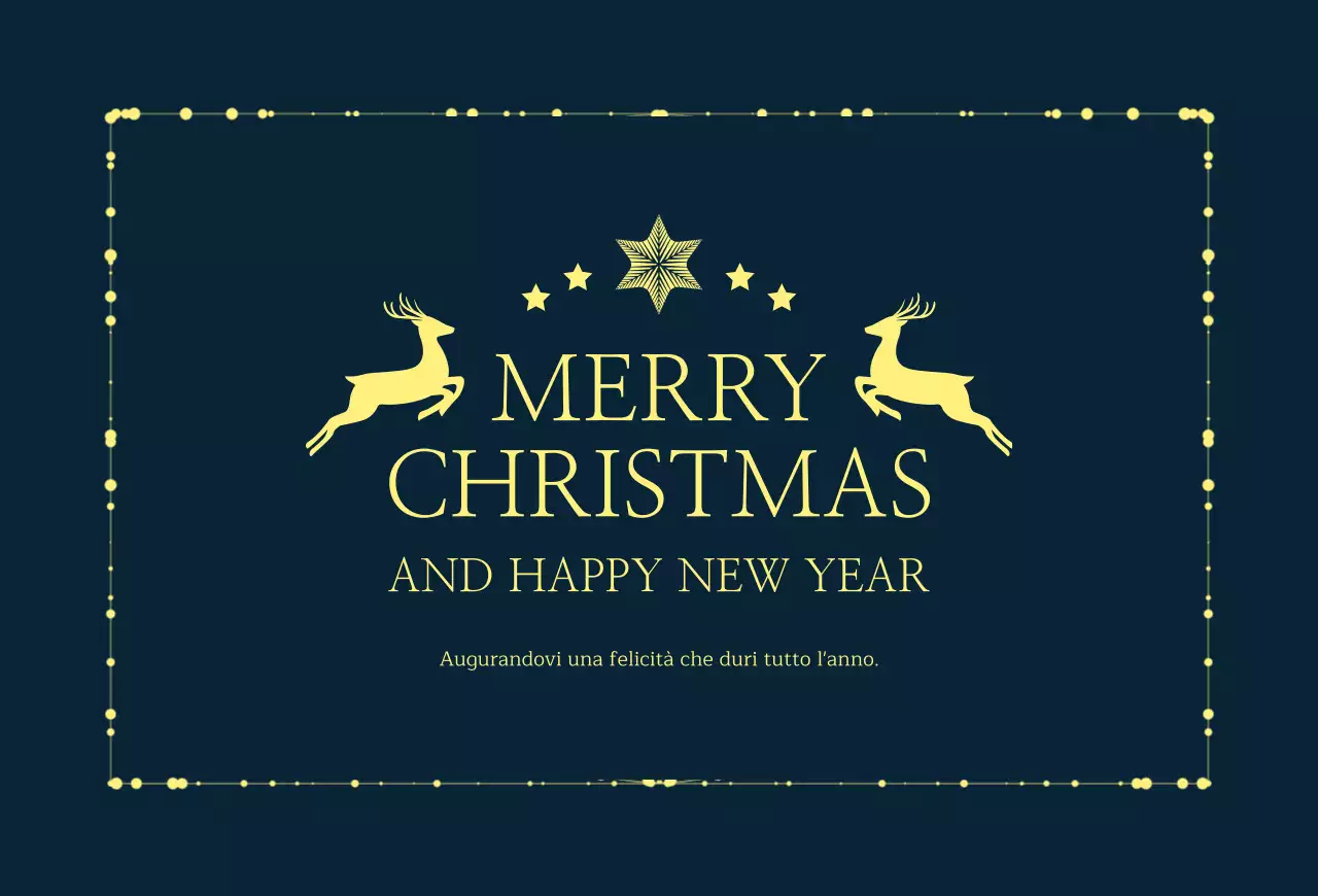 Biglietto di Natale classico blu navy