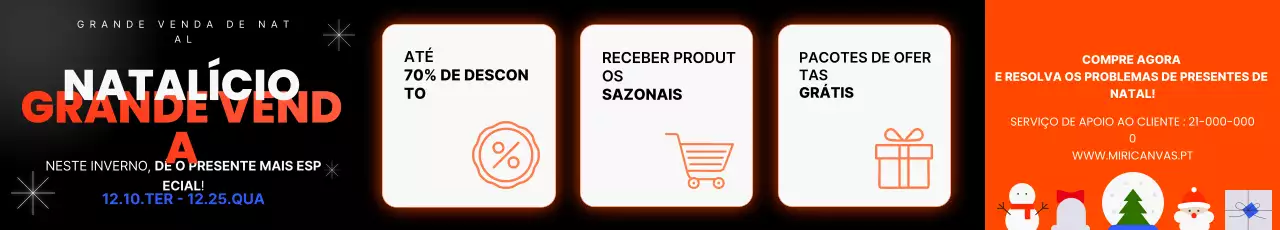 Promoção de Natal Moderno em Preto