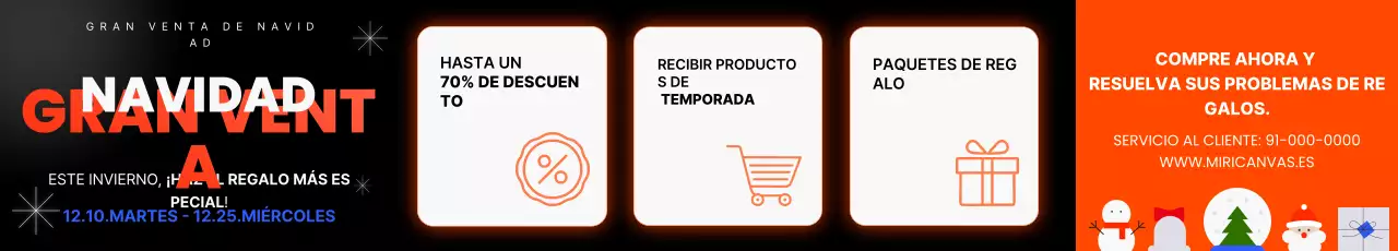 Rebajas navideñas modernas en negro