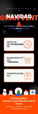 Rebajas navideñas modernas en negro