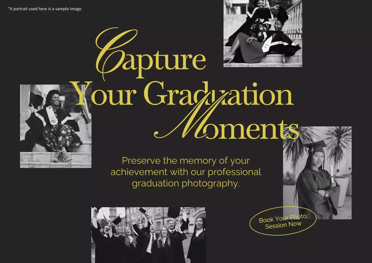 Black Elegant Graduation Promotion Poster