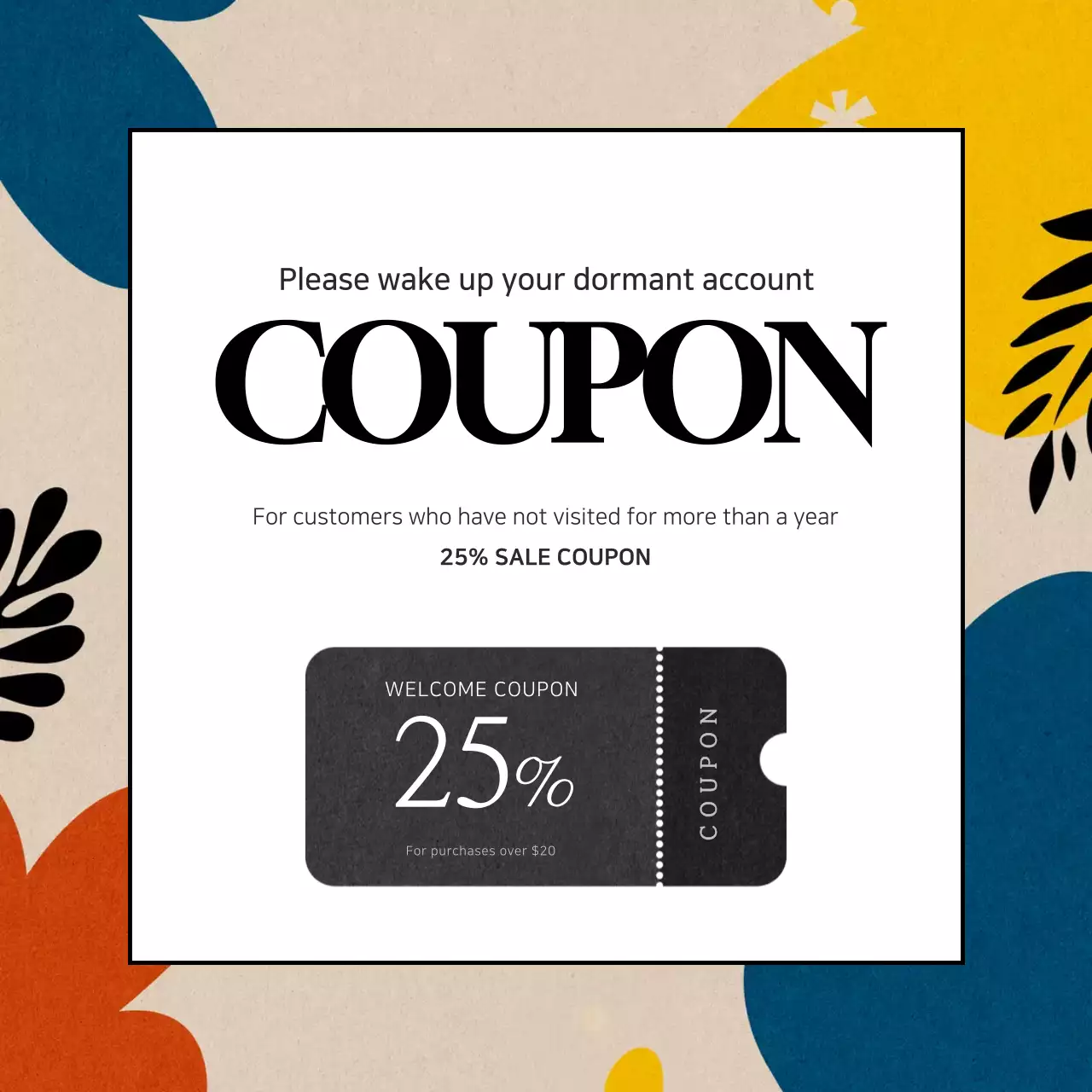 Colorful Retro Coupon Promotion Instagram Post