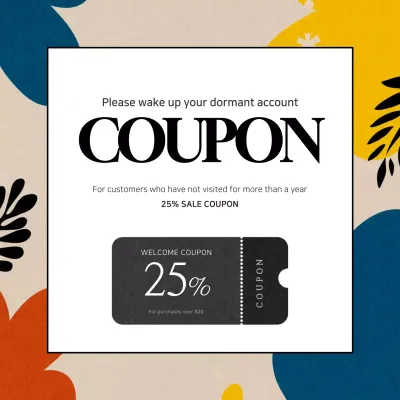 Colorful Retro Coupon Promotion Instagram Post
