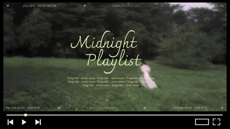 Gambar mini daftar putar musik sentimental vintage berwarna hijau dan hitam di YouTube