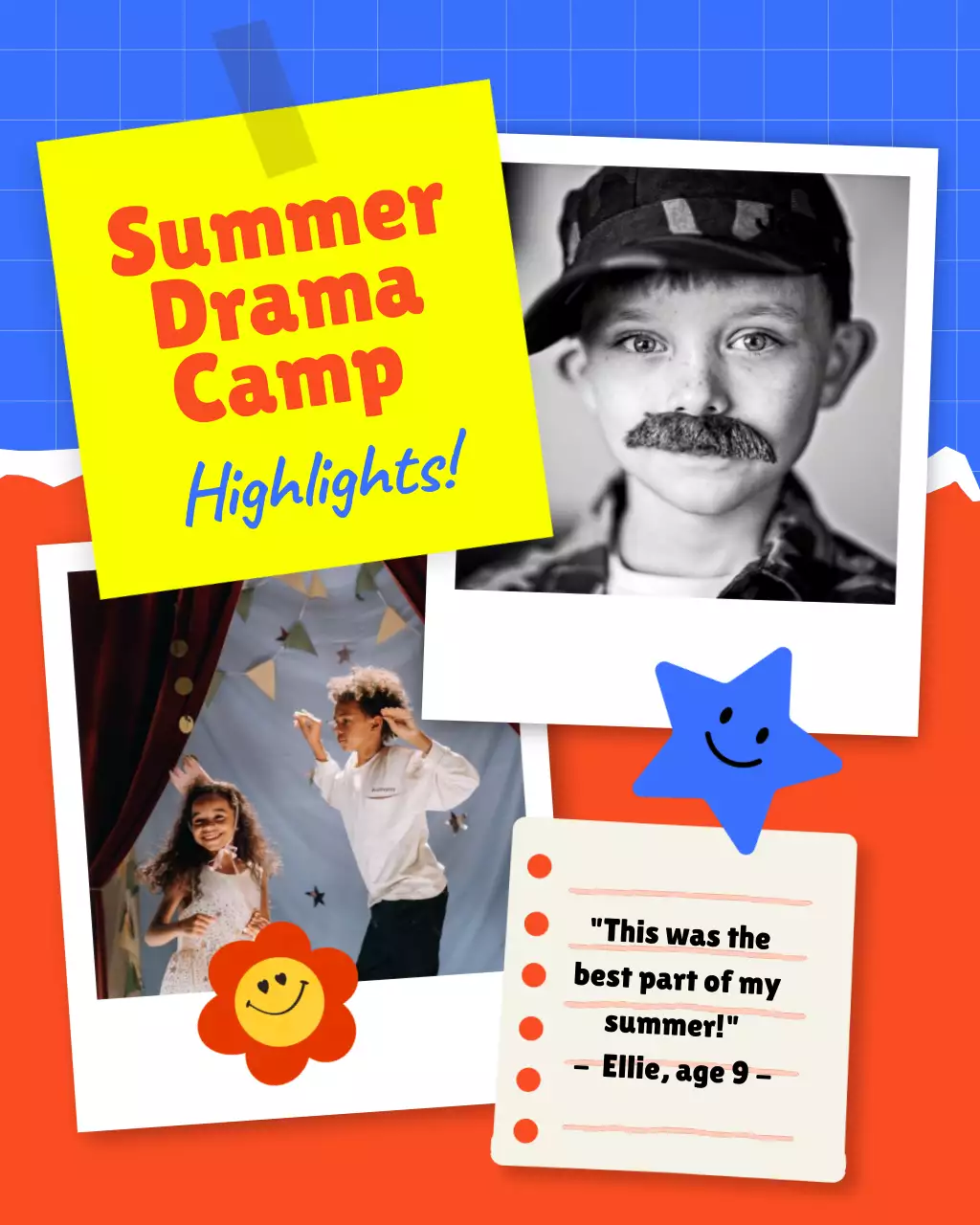 Red Playful Camp Photo Collage