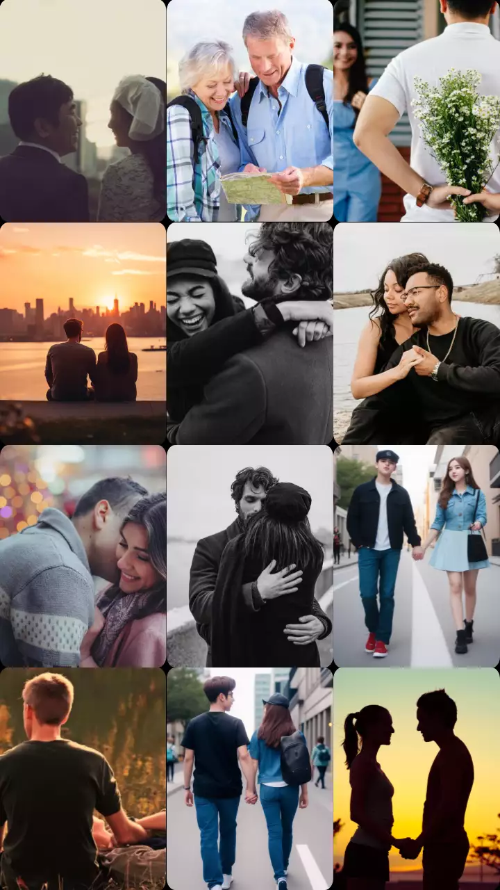 골드 포인트 컬러에 연인 사진으로 강조한 웨딩데이 홍보물