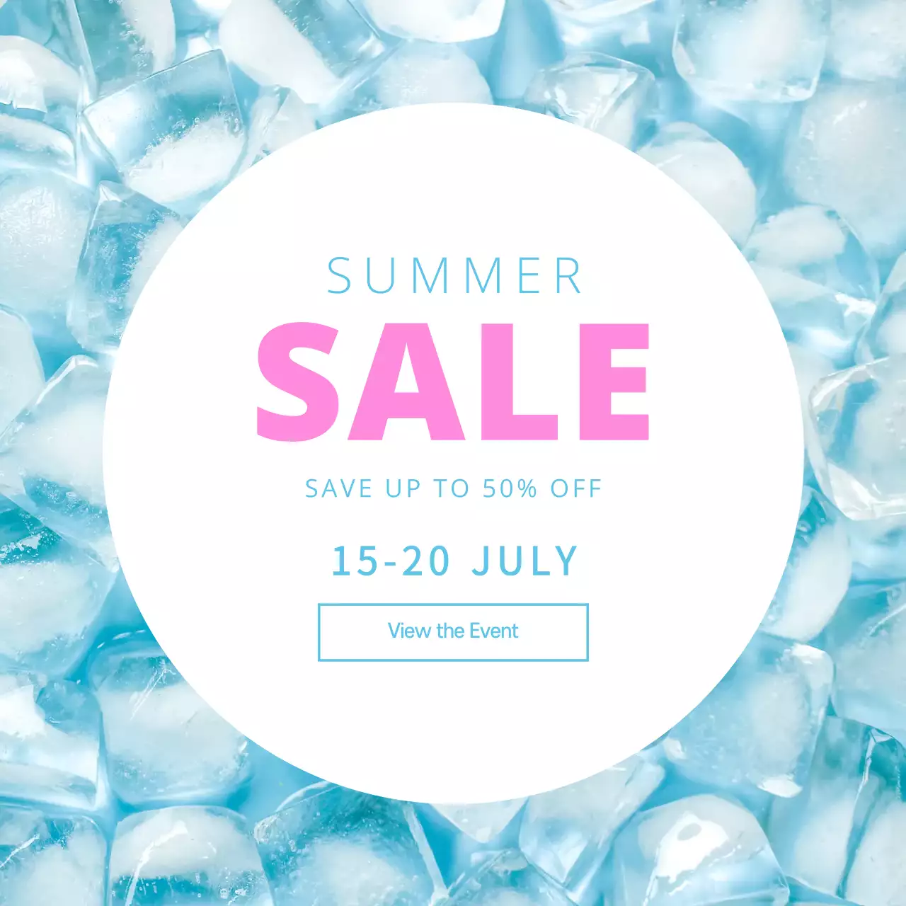 Blue Modern Summer Promotion Instagram Post