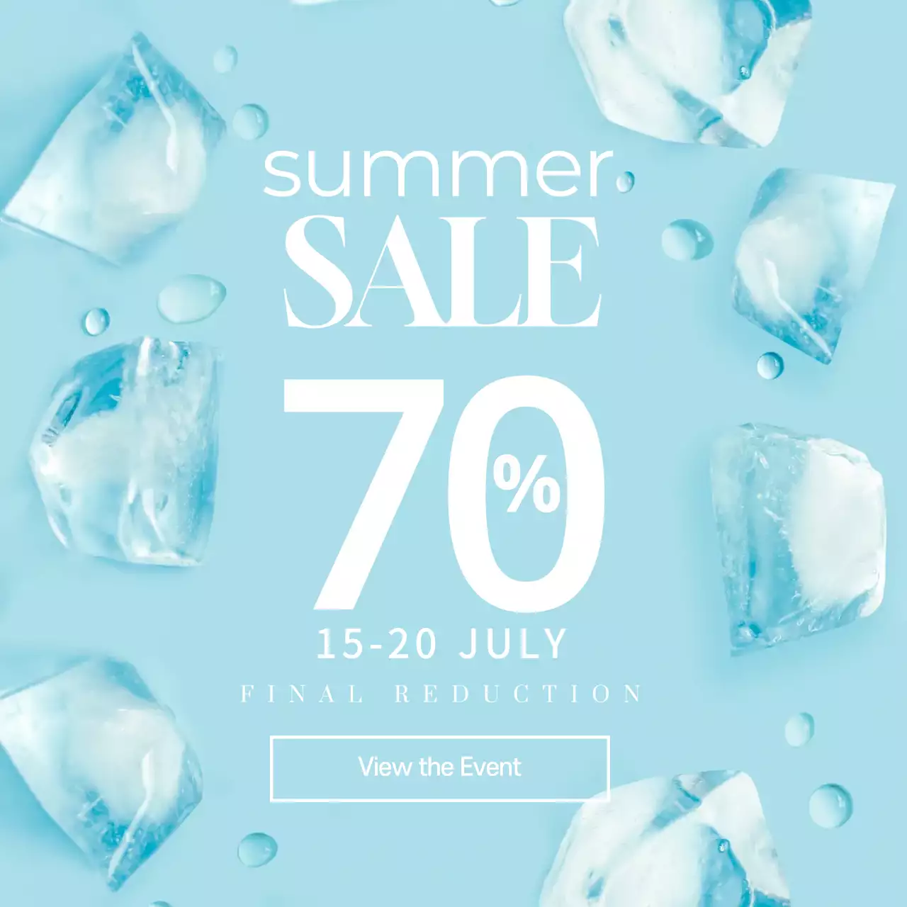 Blue Modern Summer Promotion Instagram Post