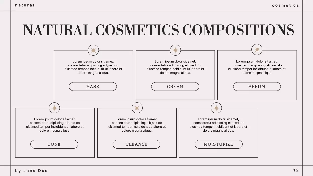 Beige Elegant Cosmetics Portfolio Presentation