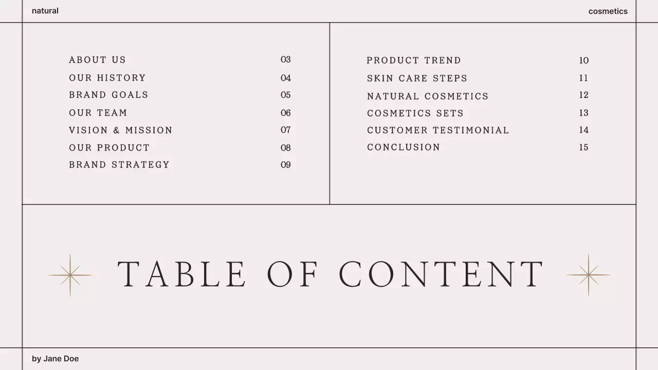 Beige Elegant Cosmetics Portfolio Presentation